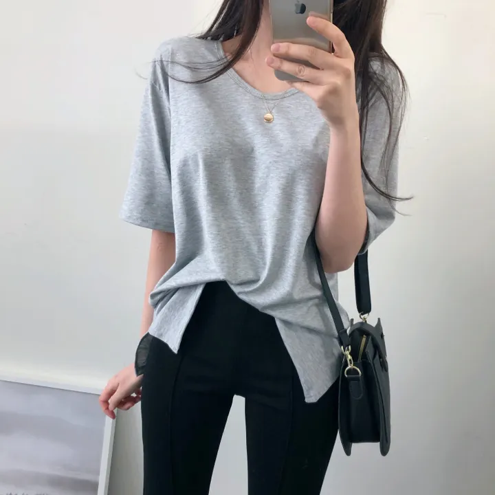(국내제작 부드러움) 찰랑 데일리 기본 반팔 티셔츠 상세 이미지 44