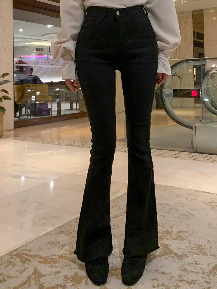 [따뜻기모🖤3기장5사이즈] 인생핏 쫀쫀 스판 슬림 딥블랙 허리밴딩 부츠컷 팬츠 하이웨스트 기모 면바지 기본 롱 숏 봄 간절기 S M L XL 2XL 상세 이미지 12