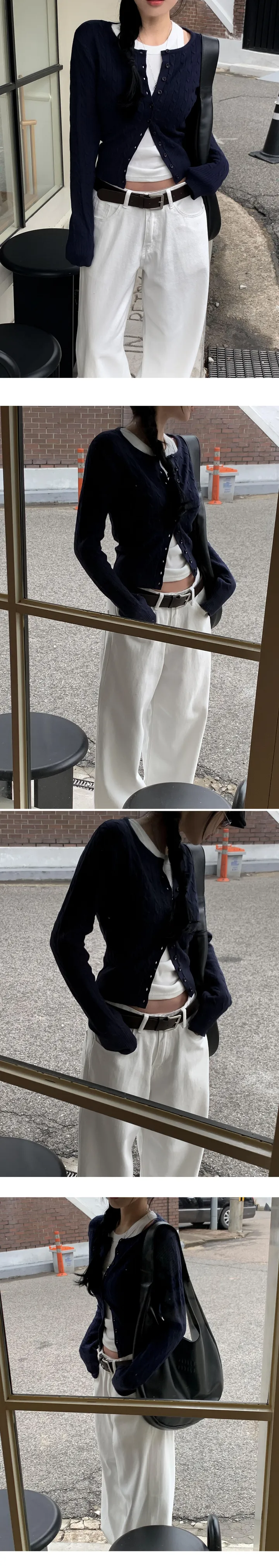 [잘록핏/필수데일리🖤] 꽈배기 라운드넥 가디건 - 5color 상세 이미지 8