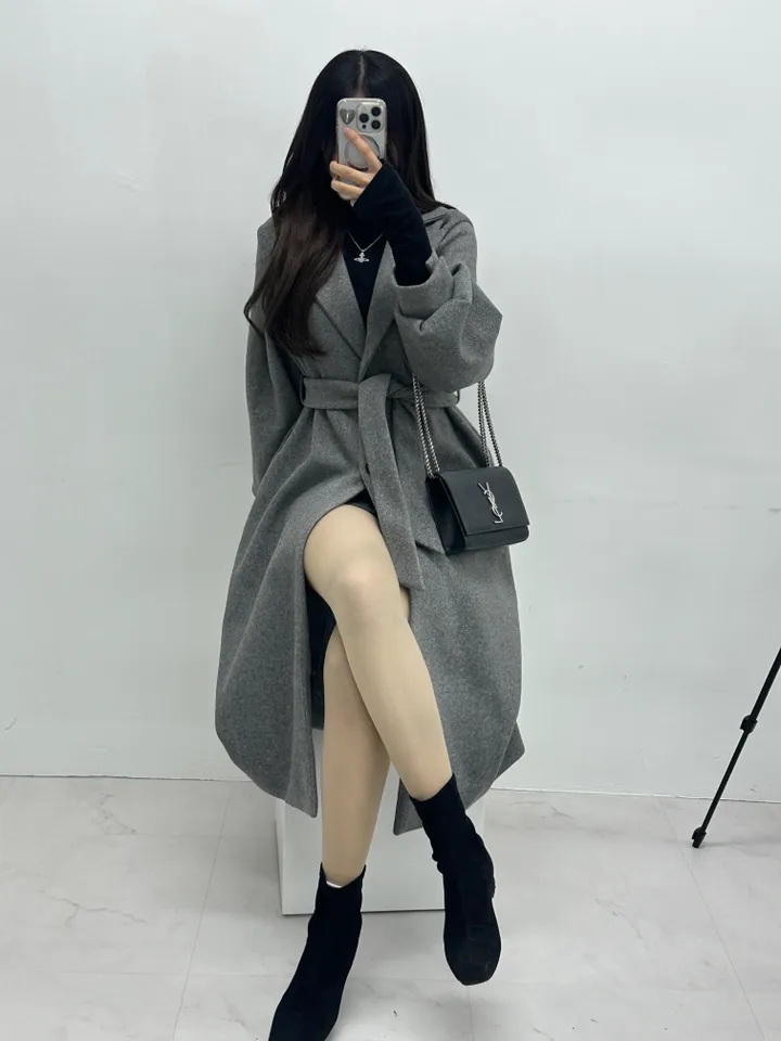 [개강룩/핏보장] 러블리 퍼프 몽글 롱 코트 울코트 (4color) 상세 이미지 26