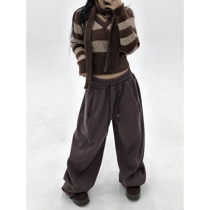 ❤️‍🔥누적판매8,000 돌파 기념❤️‍🔥[UNISEX/기모 ver.🤧/소장추천!]럽 올 컬러 와이드 스트링 트레이닝 팬츠(5color) 상세 이미지 57