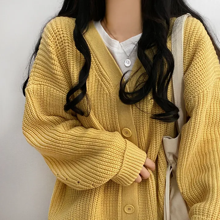 [봄가을/데일리핏] 러블리한 하찌 v넥 오버핏 가디건cd 상세 이미지 28