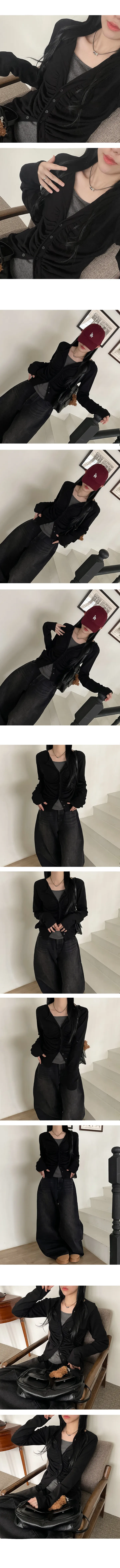 카라셔링 가디건 이너 레이어드 [빅사이즈/통통제작] 상세 이미지 7
