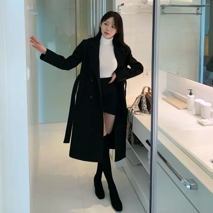 [당일출고🌹] 토토 바바리 롱코트 / 겨울코트 벨트코트 핸드메이드코트 코트 떡볶이코트 싱글코트 더블커트 밍크코트 롱패딩 숏패딩 양털코트 무스탕 겨울자켓 하객룩 아우터 점퍼 트위드자켓 트렌치코트 바바리코트 후드코트 후드롱코트 케이프코트 망토자켓 연말룩 청 상세 이미지 44