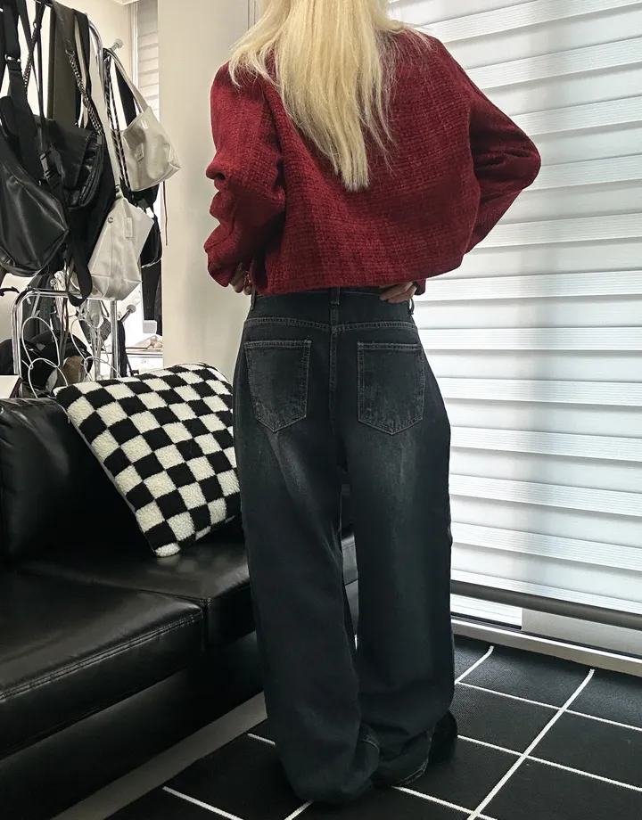 [🎀누적판매 1천장🎀]Allday washing pin-tuck wide denim 올데이 워싱 핀턱 와이드 데님 상세 이미지 8