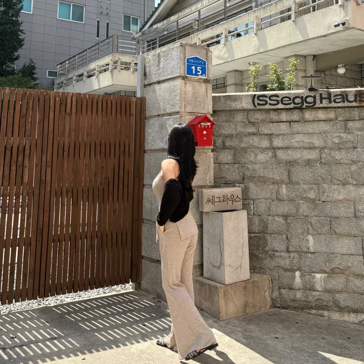 로케 글램핏 홀터넥 나시 투피스 세트   *썸머,부츠컷,밴딩,슬림,팬츠바지 상세 이미지 10