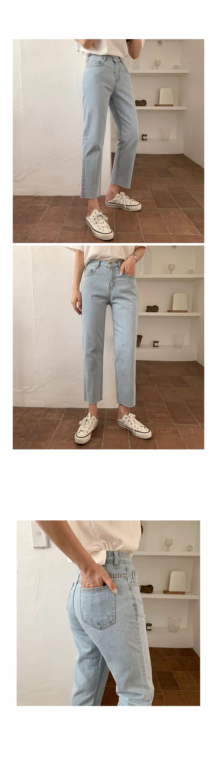 '당일발송'[landmade]인생핏키작녀썸머데님일자팬츠 (2color)'S-XL사이즈' 상세 이미지 10