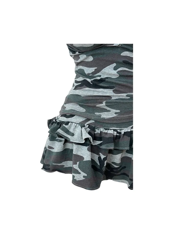 Camo military top skirt set 카모 밀리터리 탑 스커트 세트 상세 이미지 29