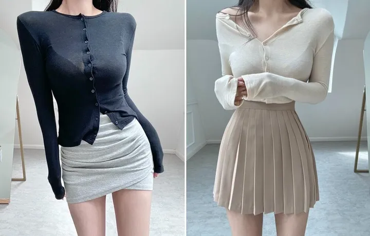 [당일출고] [국내/자체제작] 고급 울 스판 여리핏 단추 가디건 티 5컬러 상세 이미지 2
