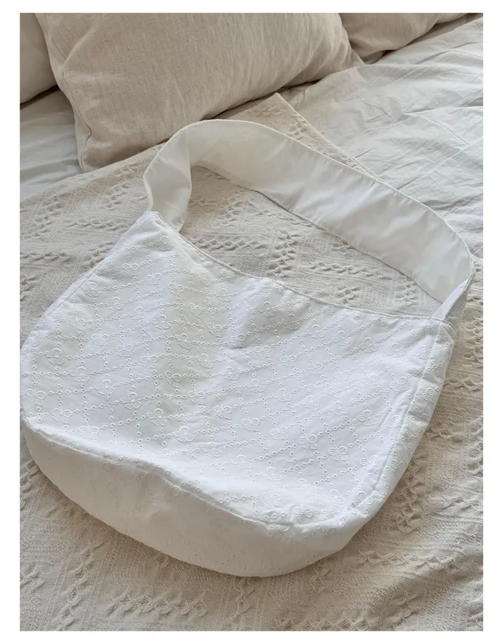 (최저가💖) 리본 레이스 보부상백 숄더백 자수 에코백 상세 이미지 10