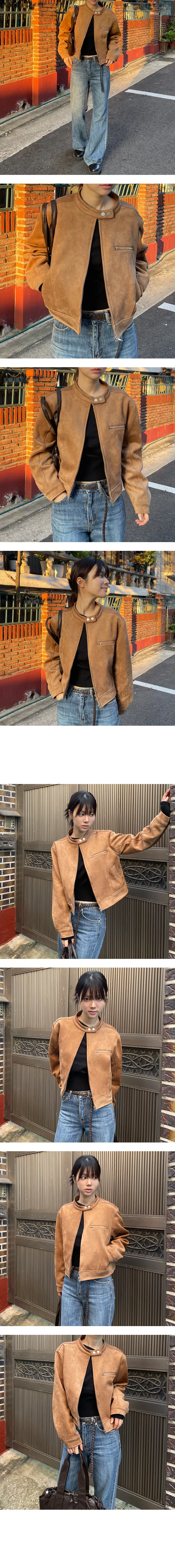 [당일발송🚀MADE/봄아우터/간절기]로멘 스웨이드 노카라 자켓(3colors) 상세 이미지 4