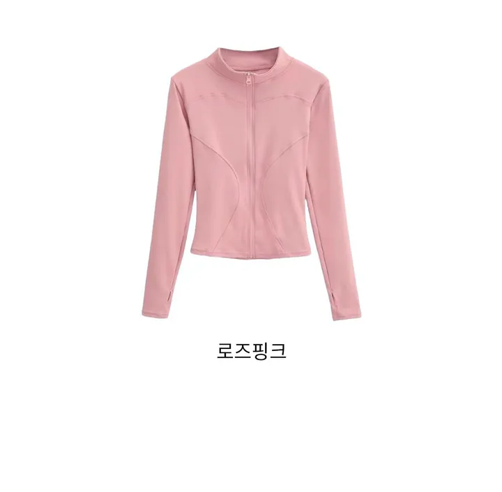슬림라인 여성용 요가 집업 자켓 요가복상의 필라테스 운동복 슬림핏 체형커버 커버업 상세 이미지 37