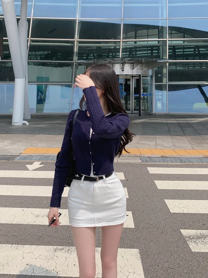 [ 인스타폭주 ] 프론 꽈배기 크롭 니트 가디건 상세 이미지 9