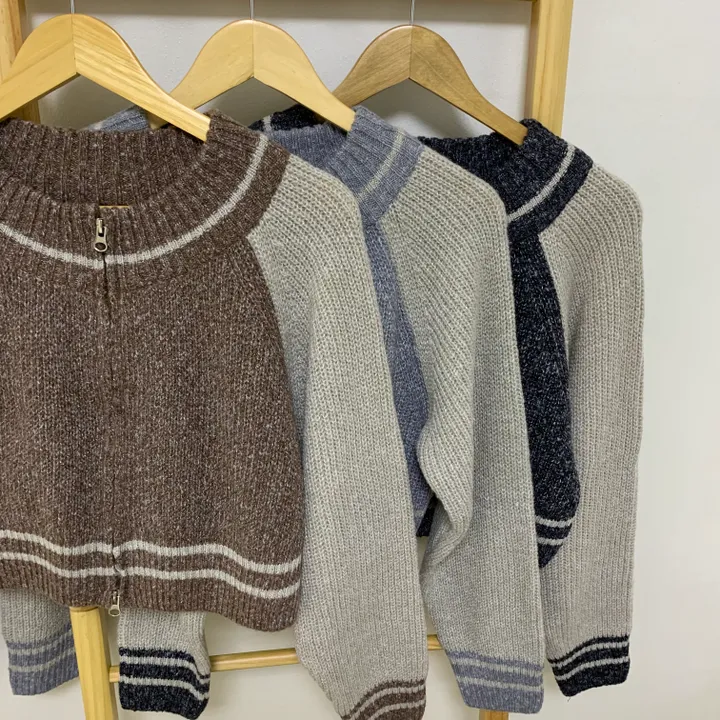 bori two way raglan crop Knit zip-up (3color) 상세 이미지 16