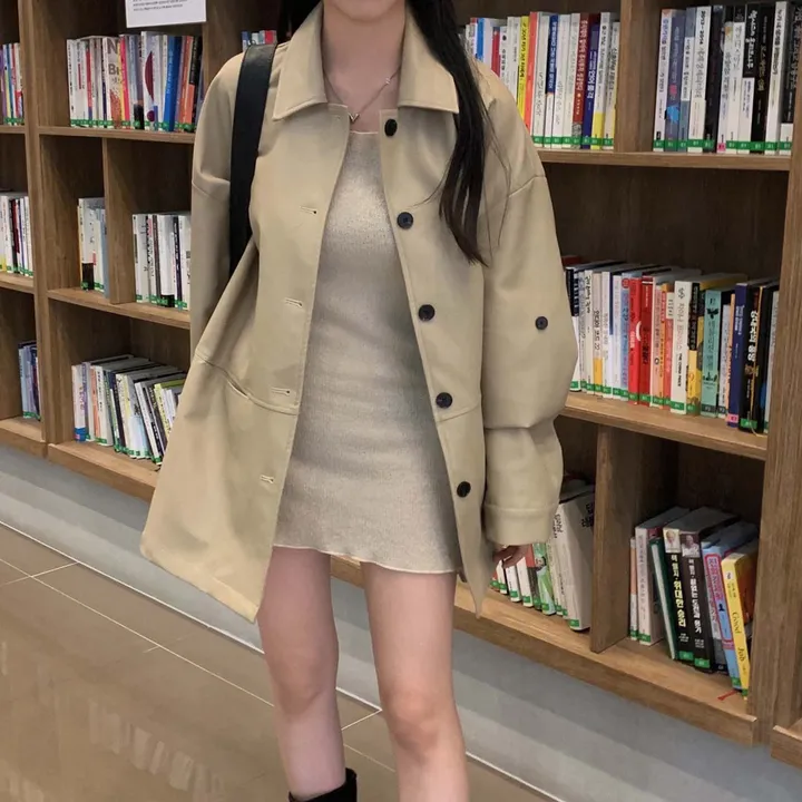 [힙덮는기장감~/블랙 당일출고🎉] 자체제작 #크치Made 오디너리 롤업 오버핏 하프 레더자켓 - jk 상세 이미지 66