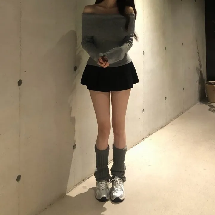 +특가할인✨ [봄신상/팔뚝살소멸핏] 기본충실! 로제 오프숄더 슬림 니트 긴팔 티셔츠 knit (*핏,컬러완벽 *흘러내림X) 상세 이미지 63