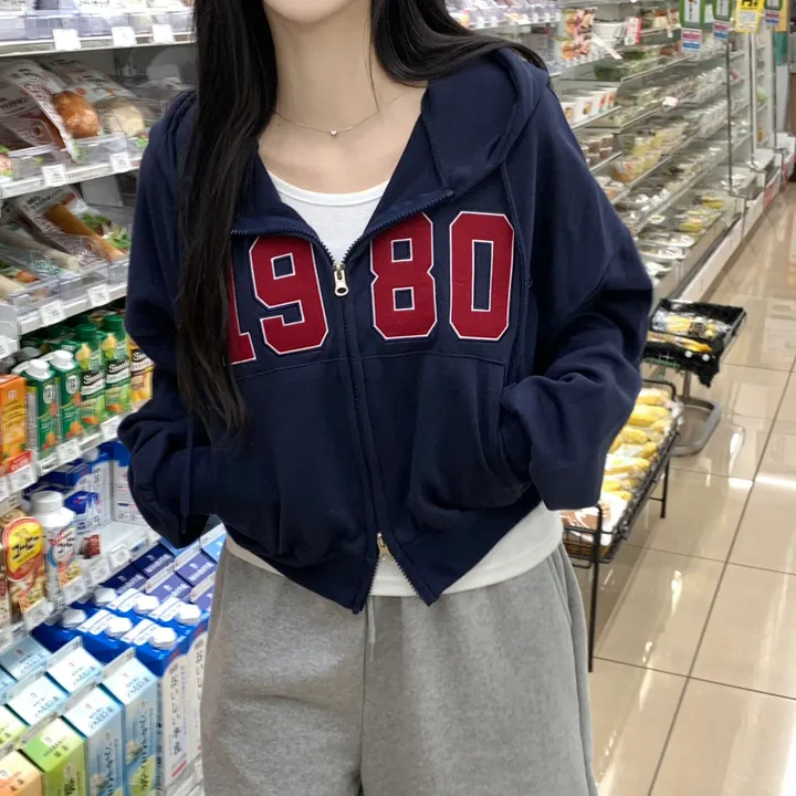 [기모추가!가을신상🤎]투웨이 도톰 자수 레터링 후드집업 7color 상세 이미지 28