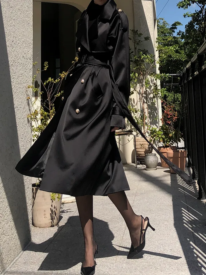 [🖤자체제작🚀바로발송]하이퀄리티 무드 트렌치 코트 상세 이미지 4