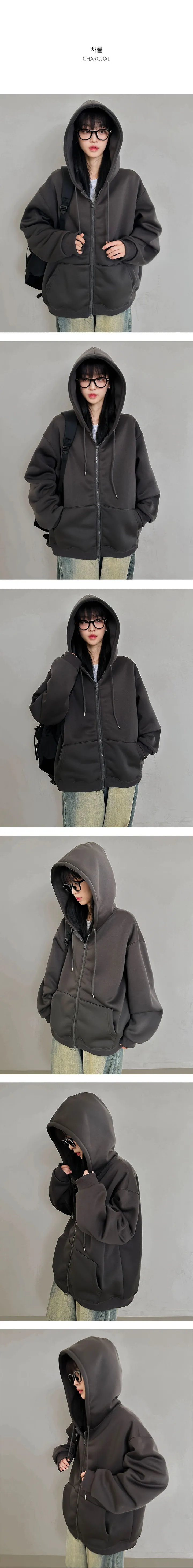*묶음할인[사이즈선택/데일리템] 투웨이 오버핏 후드집업 상세 이미지 11