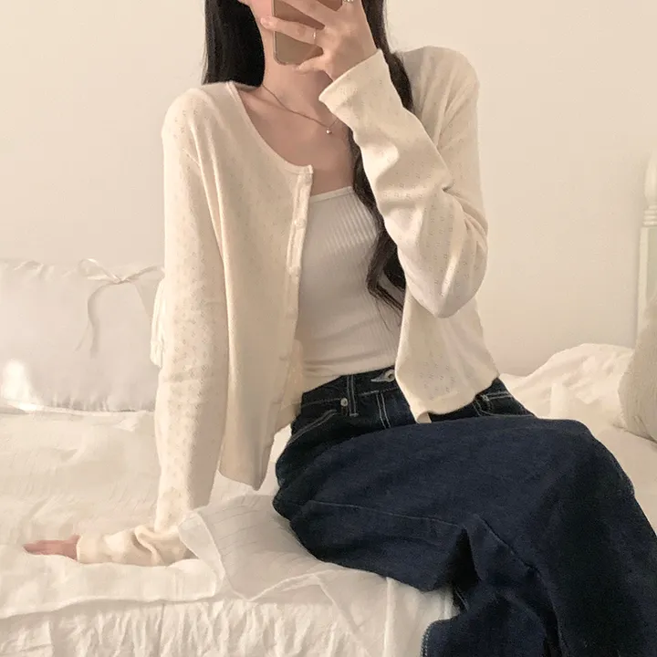 로로 펀칭 가디건 (8color) 상세 이미지 19