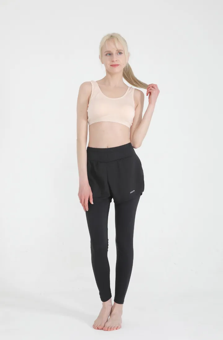 여성 워터레깅스 일체형 9부 8부 팬츠레깅스 빅사이즈 반바지 비치웨어 상세 이미지 6