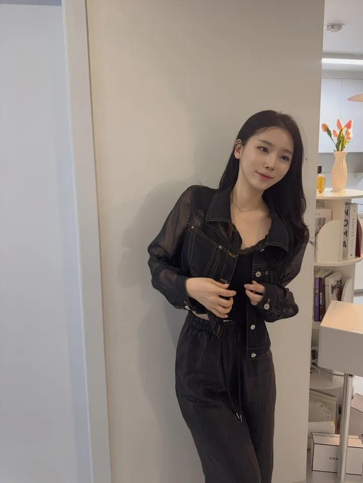 ⚡️블랙 당일⚡️스티치 시스루 썸머 자켓 상세 이미지 19