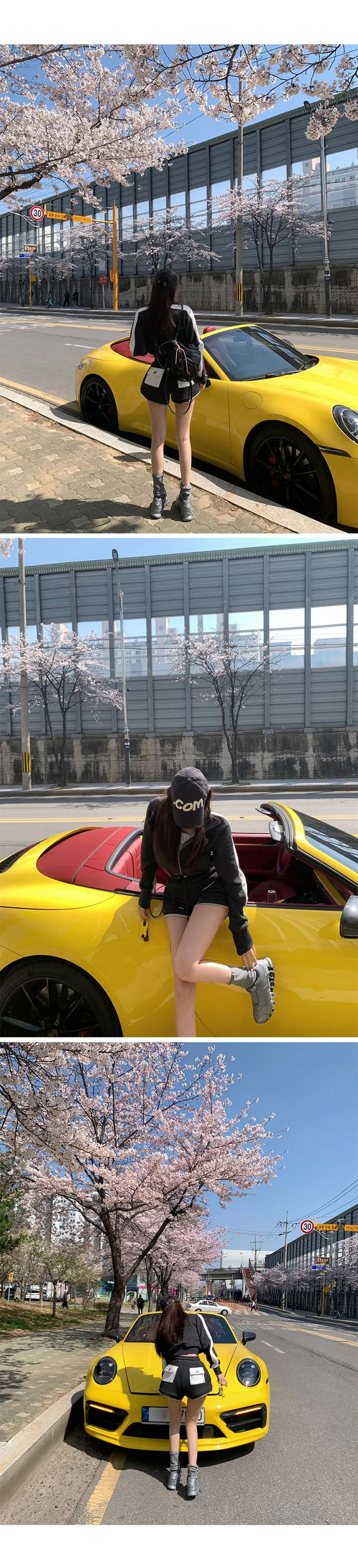 *부함x직각어깨핏[여름밤에도🖤] made 멜팅 배색 세미크롭 집업 상세 이미지 22