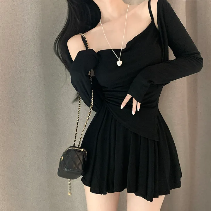 요물 3pcs💘 셔링 드레이프 나시 가디건 스커트 속바지내장 SET 상세 이미지 26