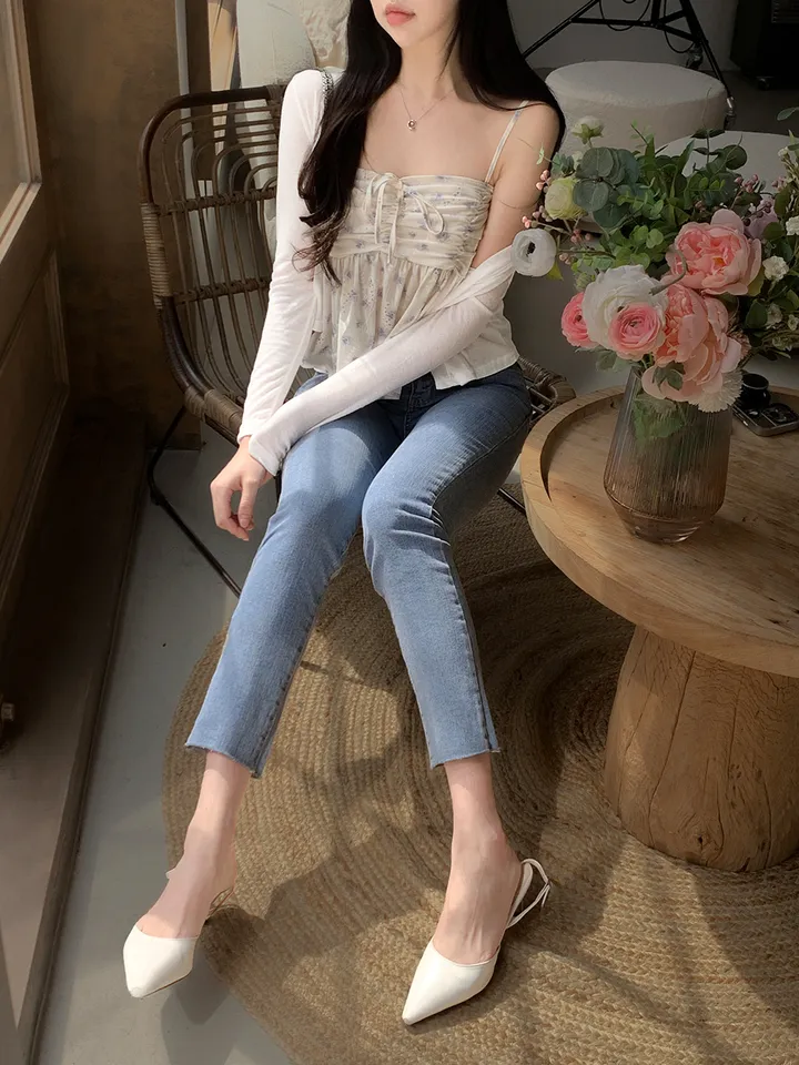 [나시+가디건세트] best 💘 히핑 cardigan + 플라워프릴나시 blouse set 상세 이미지 27