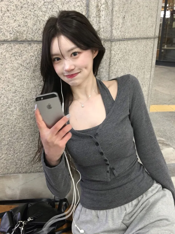 [MADE][2pcs,승모근소멸🤍] 키싱 홀터넥 나시 가디건set (4color) 상세 이미지 79
