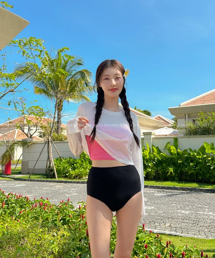 🏖️살안타/여리핏 핫 크롭 수영복 비키니 커버업 티셔츠 상세 이미지 15