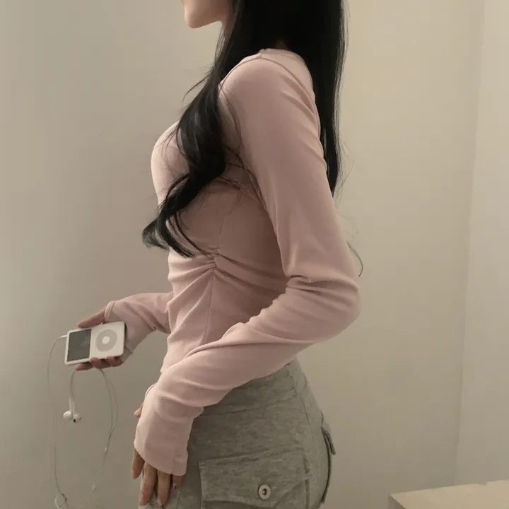 [간절기템!/여리핏🤍] 히피 셔링워머 크롭 긴팔, 이너티셔츠 - 4color 상세 이미지 12
