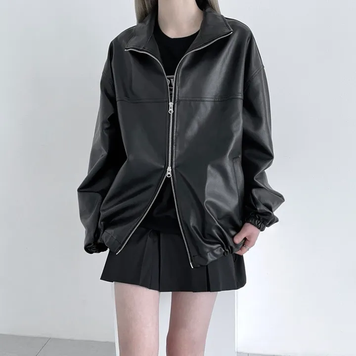 balloon leather jacket! 2col 상세 이미지 6
