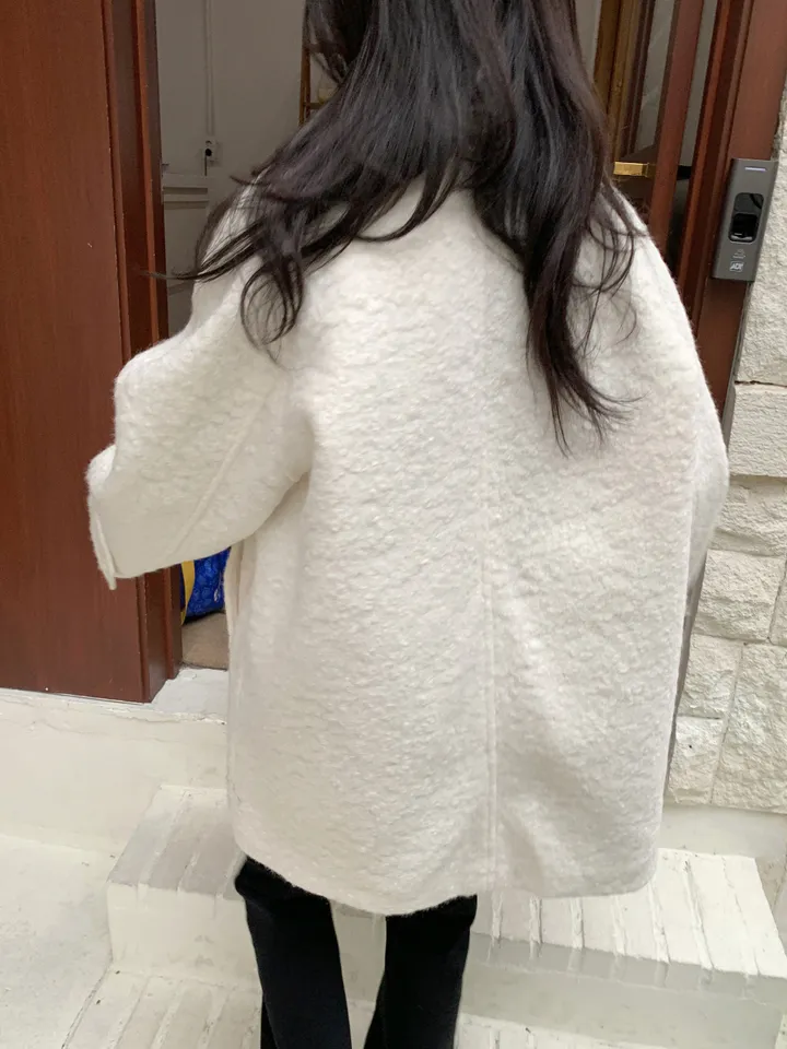 [안감누빔]테이퍼 부클 하프코트*베이지 당일발송 상세 이미지 66