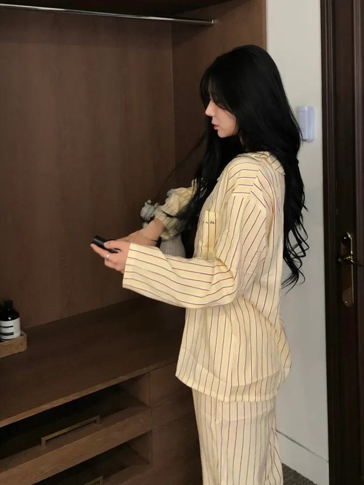 [💛남녀공용/당일출고💛] 스트라이프 잠옷 세트 오버핏 홈웨어 (2color) 상세 이미지 6