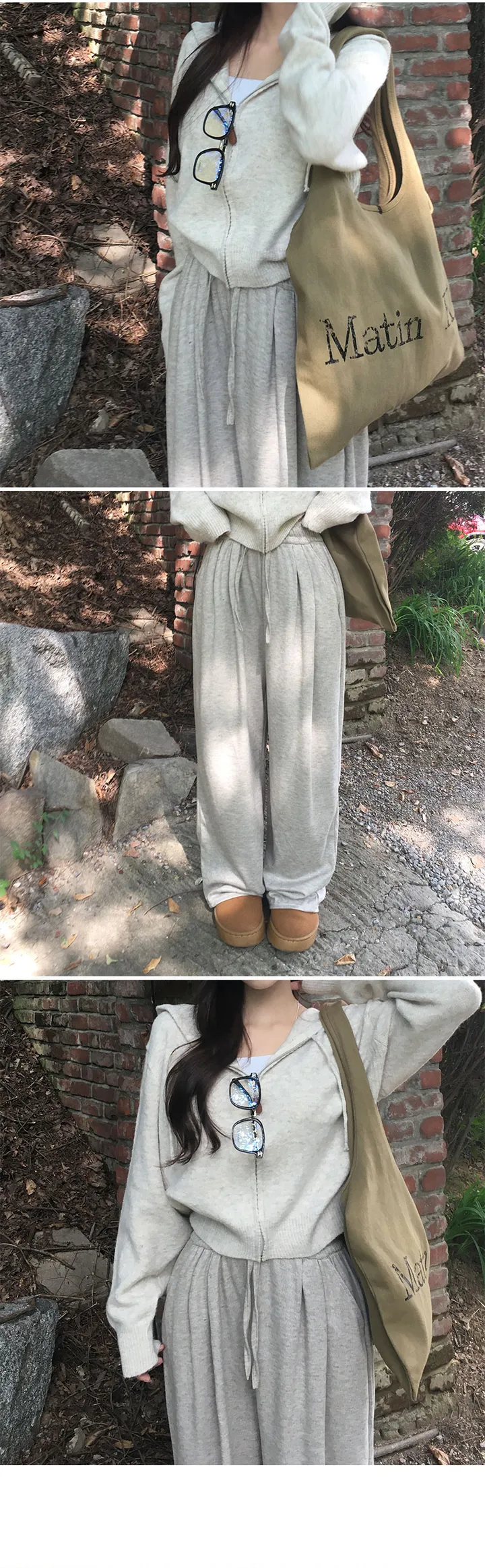 [데일리/기본필수!] 몬드 루즈핏 니트 후드집업 니트후드 니트집업 상세 이미지 12