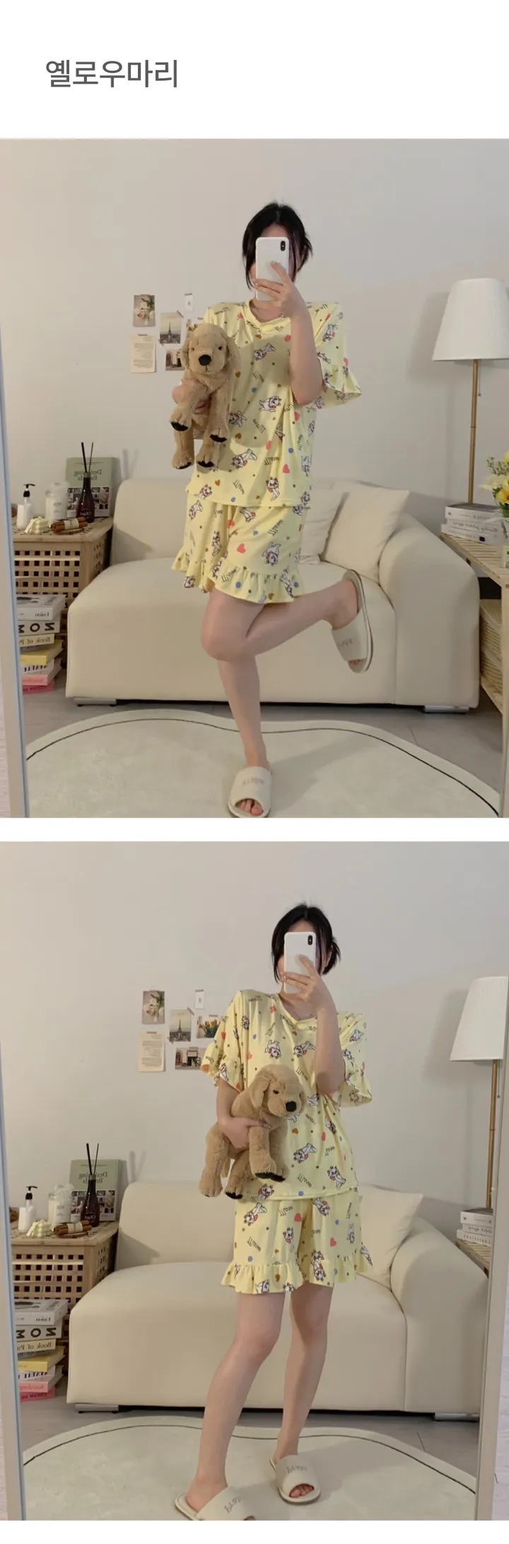 [디즈니정품] 치즈 디즈니 반팔 잠옷세트 빅사이즈 커플 여름 파자마 상세 이미지 12