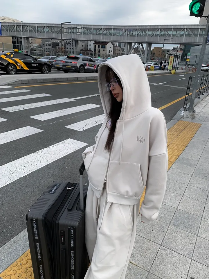 🚀부분당일발송/기모선택🚀 자체제작 UmD 후드 집업 / 투웨이 무지 기모 반크롭 오버핏 크롭 후드티 후드집업 크롭후드 크롭후드집업 기모후드집업 기모후드 y2k 유니크 빈티지 상세 이미지 31