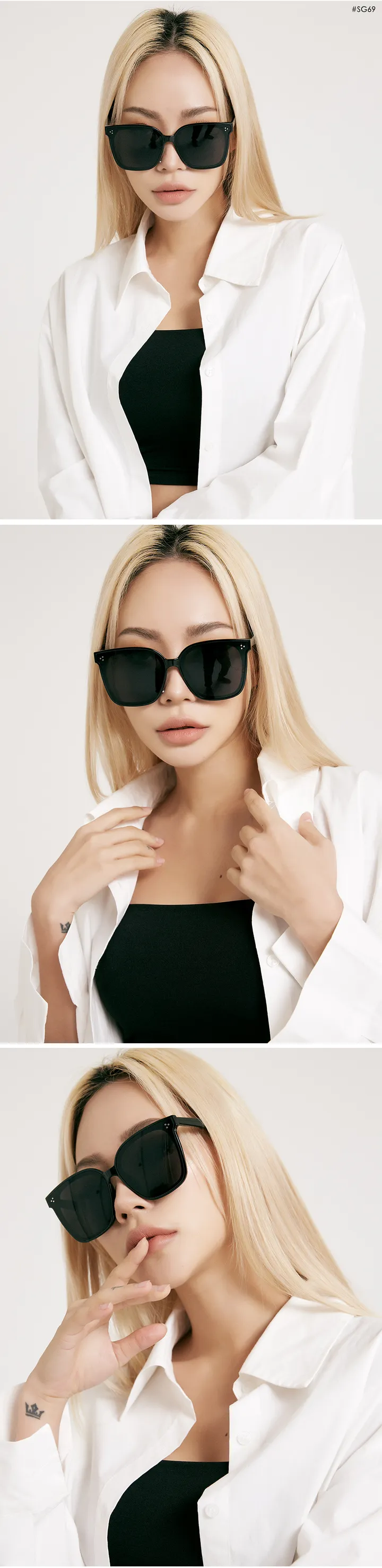 💖주문폭주💖 얼굴이 작아보이는 오버사이즈 선글라스 빅 캣츠아이 인싸 y2k 미노이 틴트 안경 상세 이미지 22