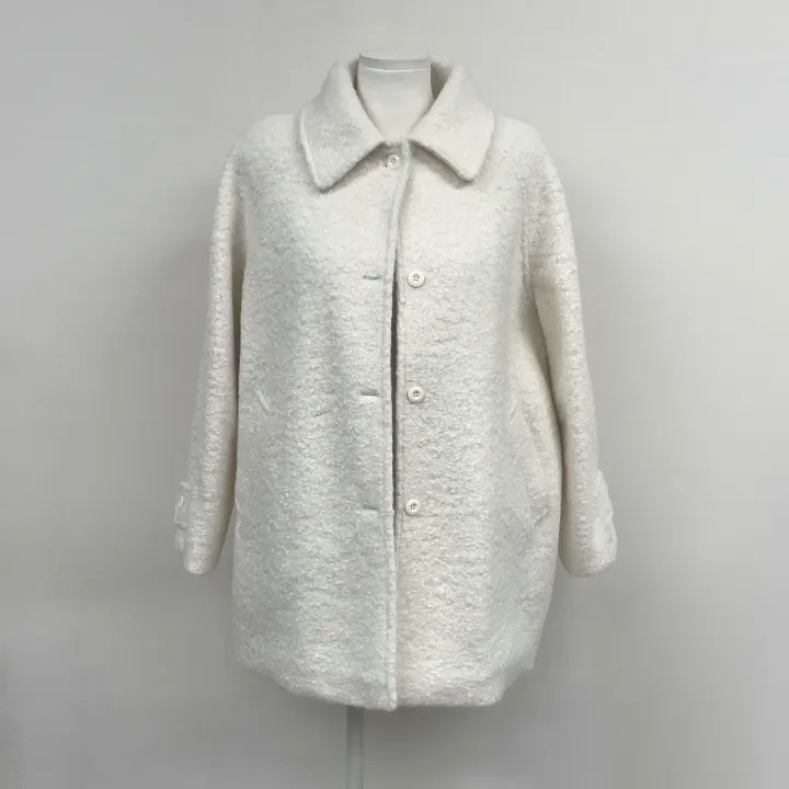 [울 40%][누빔안감] 페이버 부클 오버핏 하프 코트 하객룩 (3 color) 상세 이미지 30