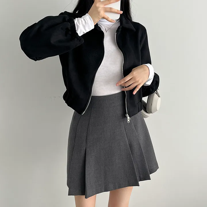 [봄재진행! *투웨이집업/빠른배송🤎스웨이드자켓,세무자켓,크롭아방핏 봄신상] 스웨이드투웨이점퍼 상세 이미지 18