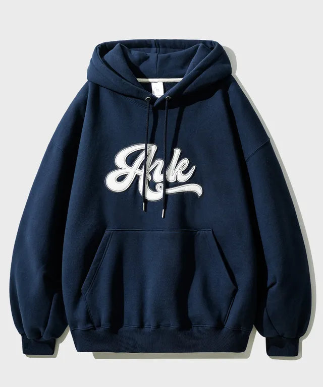 [12월3일 예약배송][제멋] 아크 롤링 오버핏 기모 후드 3종 네이비 SOHD2469