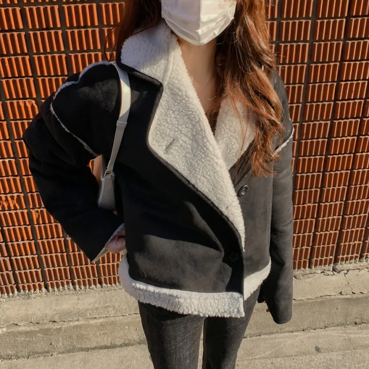 [심쿵핏/털빠짐X] 따뜻 도톰 파스텔 루즈핏 앙고라 모헤어 크롭 브이넥 벌룬 소매 깃털 퍼 니트 가디건 상세 이미지 34