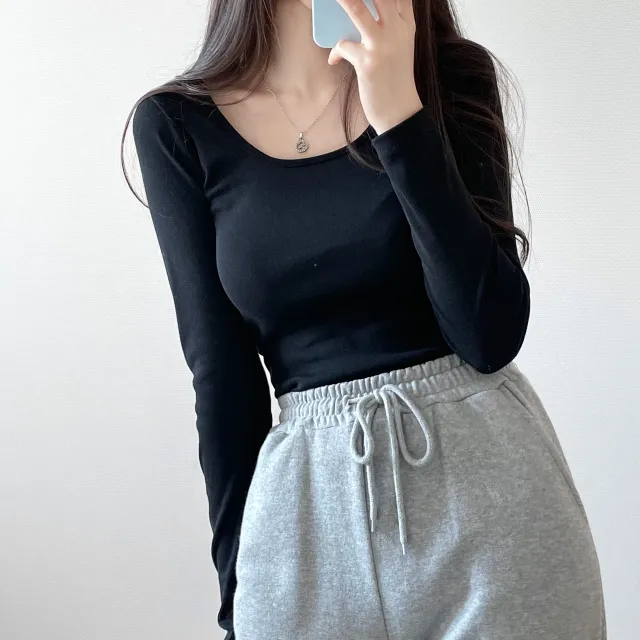 (4color/소장필수)기본 스퀘어넥 긴팔 -t 상세 이미지 51