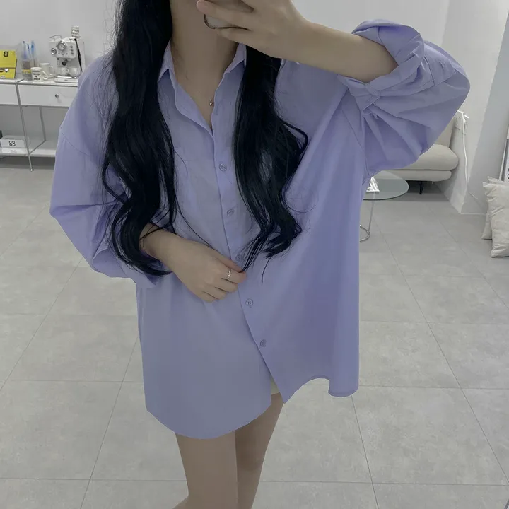 [❤주문폭주❤/빅사이즈] 남친셔츠 오버핏 롱 남방 6colors 상세 이미지 31
