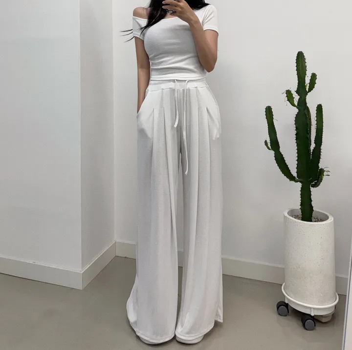 로저 원오프 핀턱 팬츠 세트 상세 이미지 39