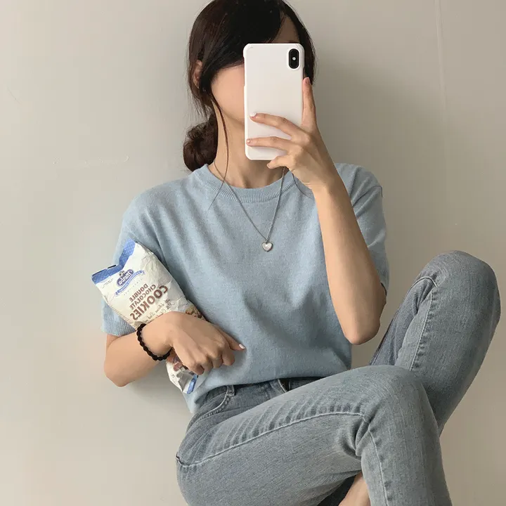 [ 샥출발*.* 데일리/9colors] 프루츠 라운드 반팔 니트 상세 이미지 7