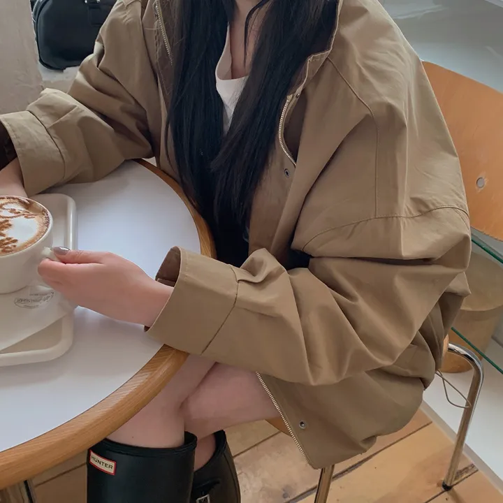 [봄야상💌] 마린 남녀공용 오버핏 배색 워크 야상 자켓 - Jk 상세 이미지 14