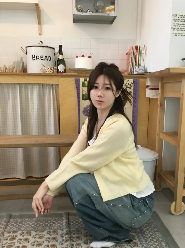 [봄신상💐](5colors/파스텔색감🌈🖍️) 레이어드 펀칭 라운드넥 니트 봄 가디건 cd 상세 이미지 159