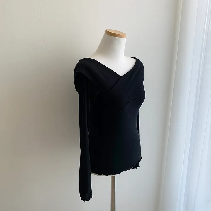 (여리글램핏ღ) 스윗 사선 오프숄더 긴팔 티셔츠 5color (S/S) 상세 이미지 32